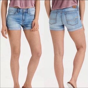 American Eagle Midi Denim Shorts Size 2